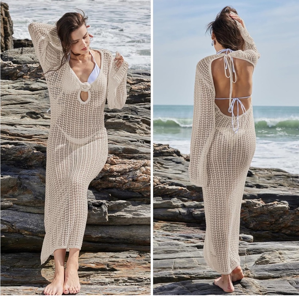 Trendy Ivory Crochet Cover-Up